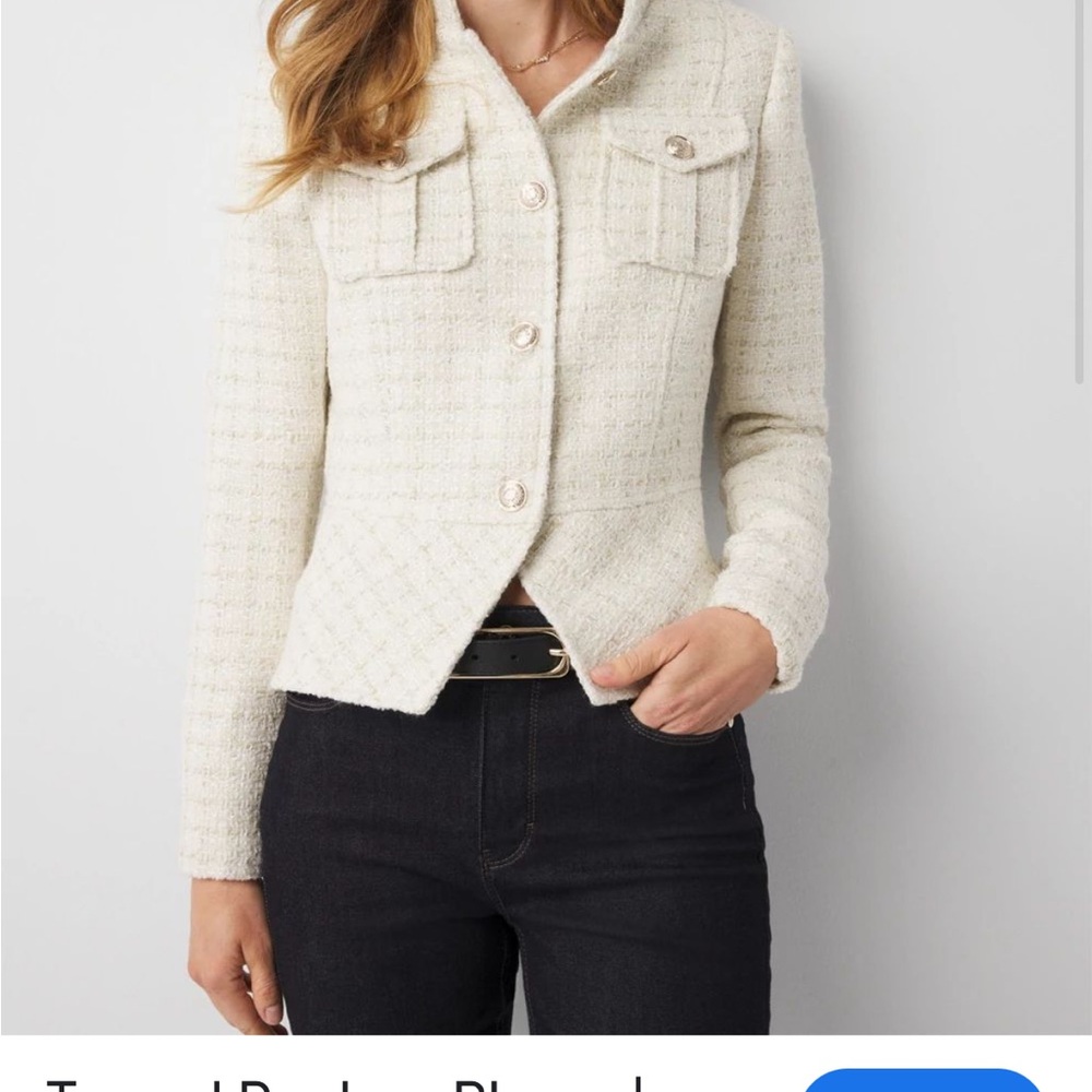 NWT Tweed Peplum Blazer